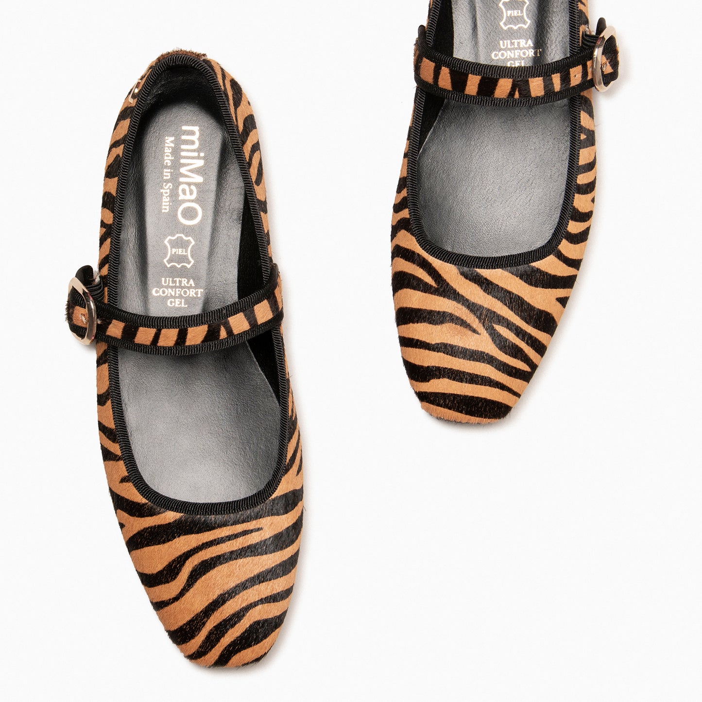 GIZA - Mary Janes com bico quadrado ZEBRA