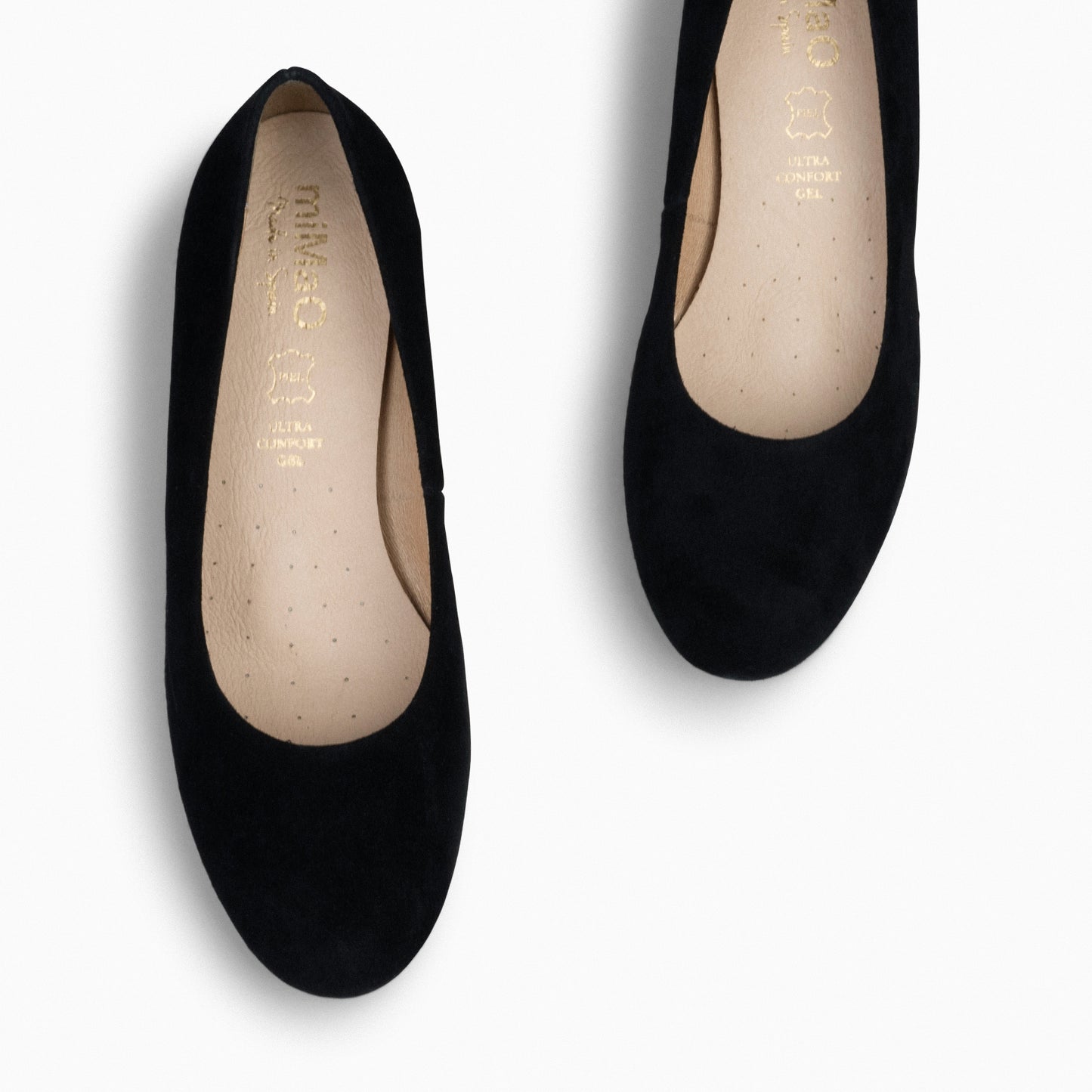 URBAN REDONDO - Zapatos de tacón bajo de ante NEGRO