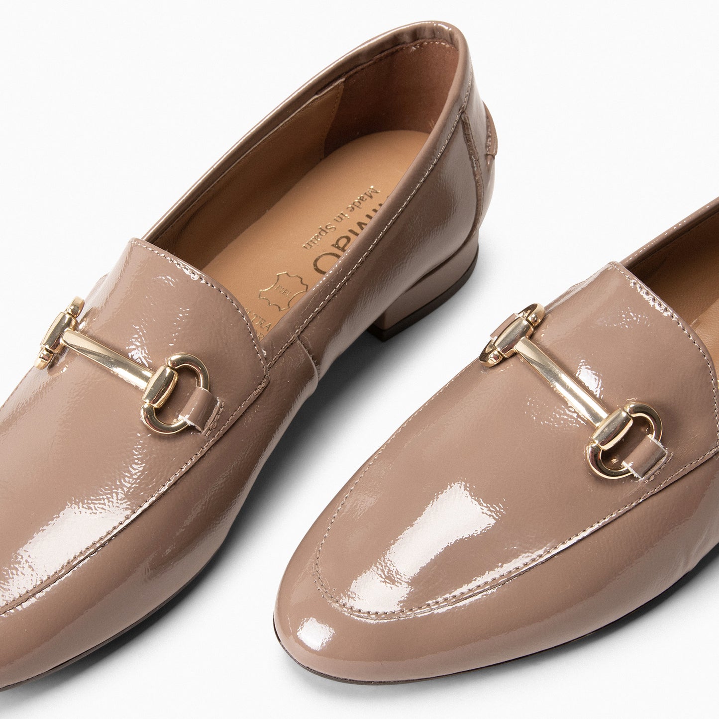 ISABEL - Mocassins planos com decoração TAUPE