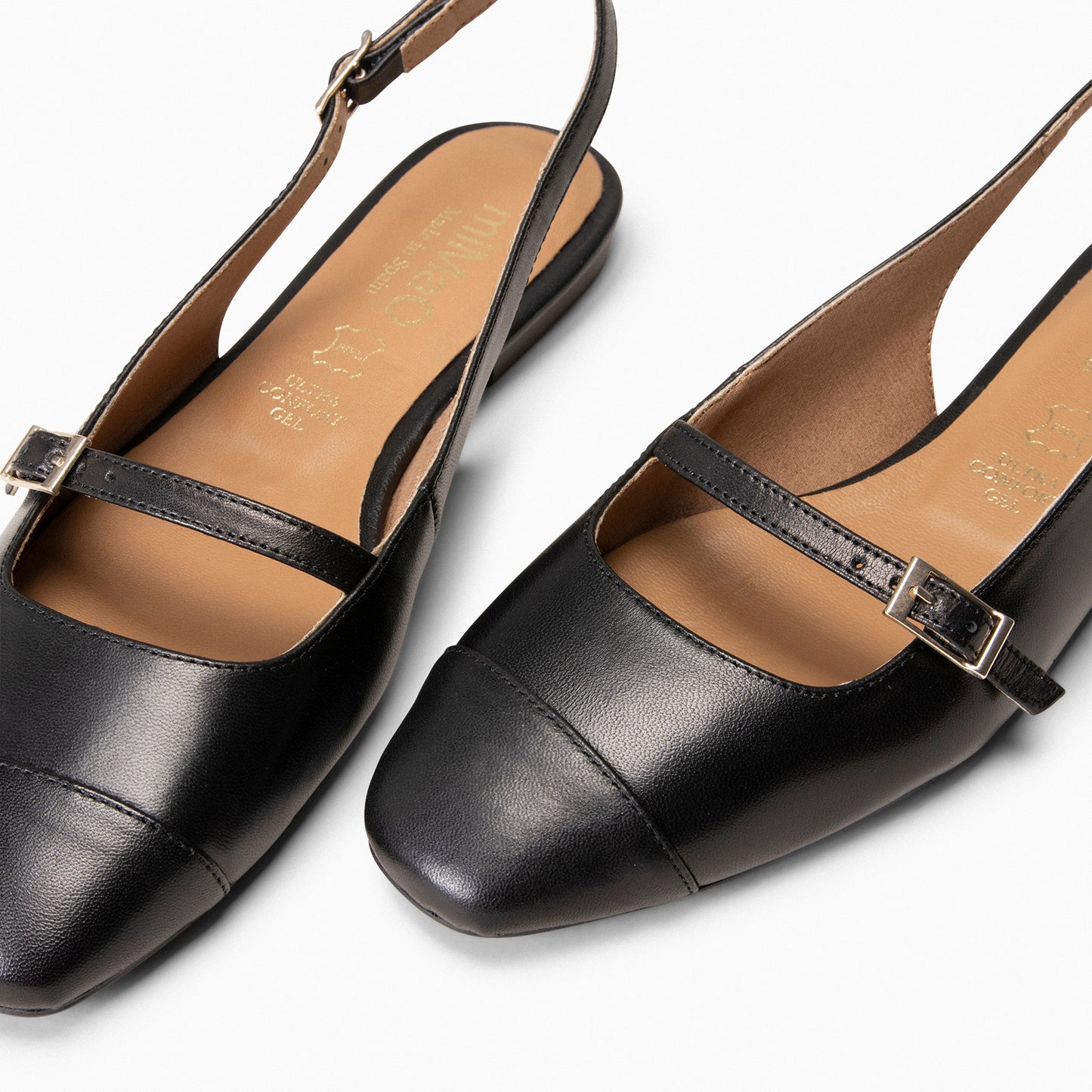 ACALIA – Slingback PRETO Mary Janes