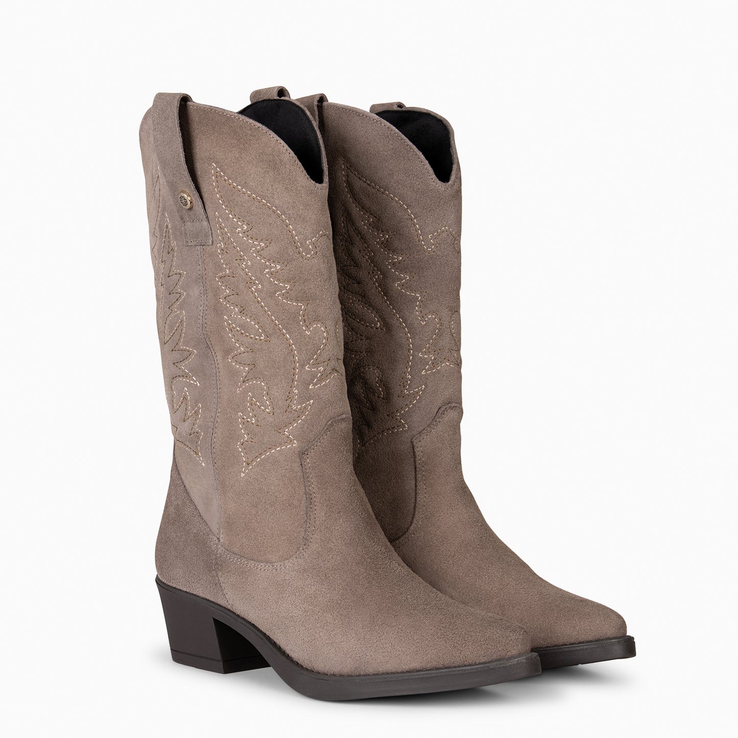 UTAH - Botas Cowboy bordado TAUPE