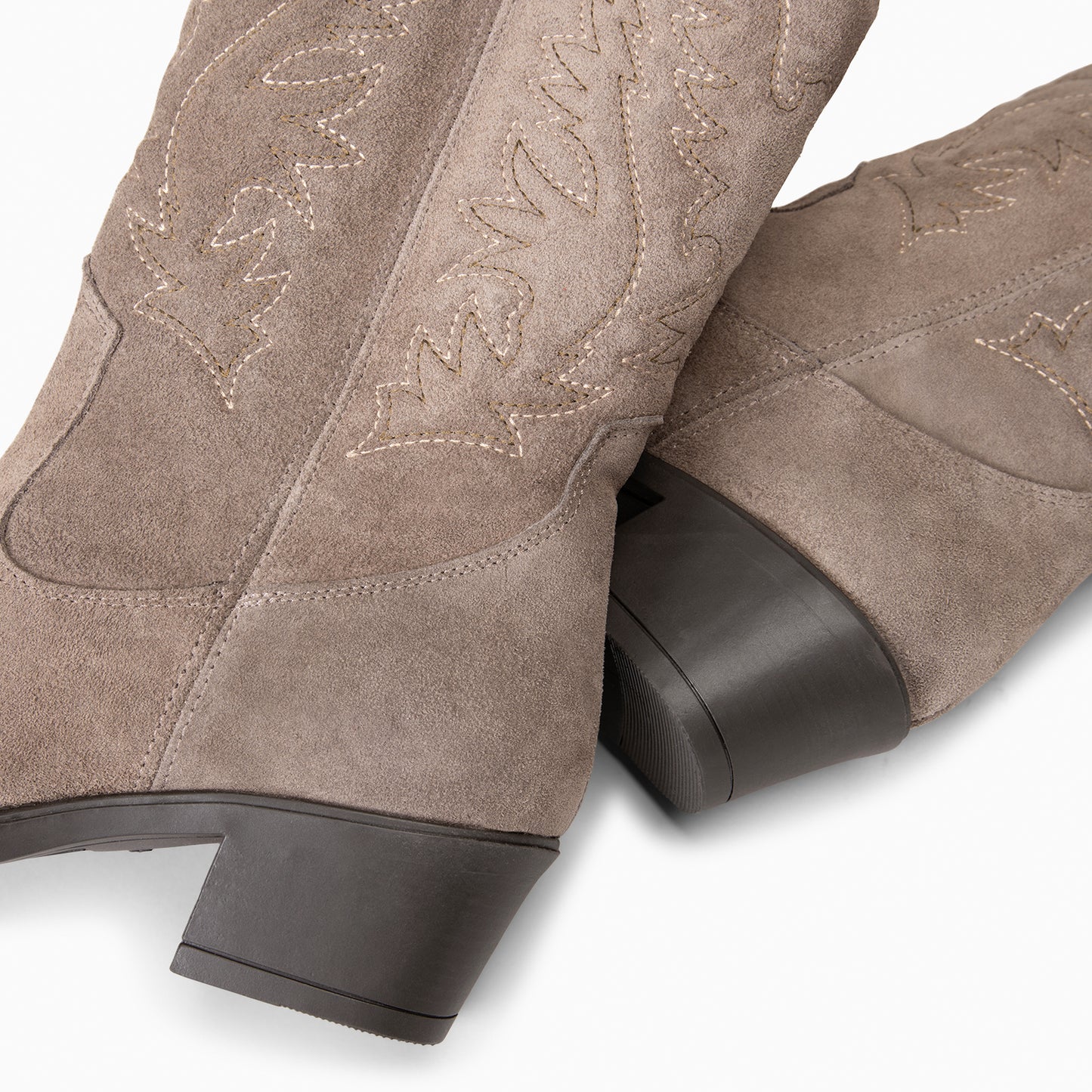 UTAH - Botas Cowboy bordado TAUPE