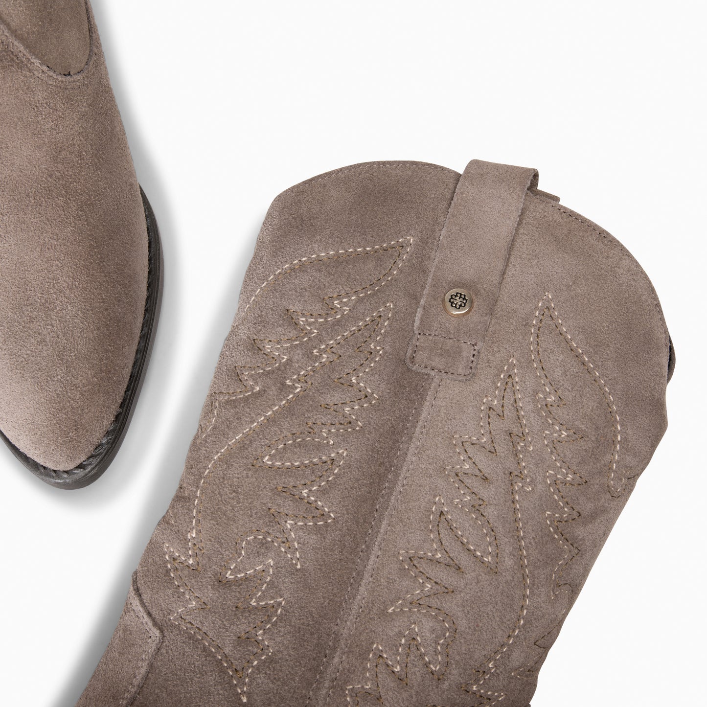 UTAH - Botas Cowboy bordado TAUPE