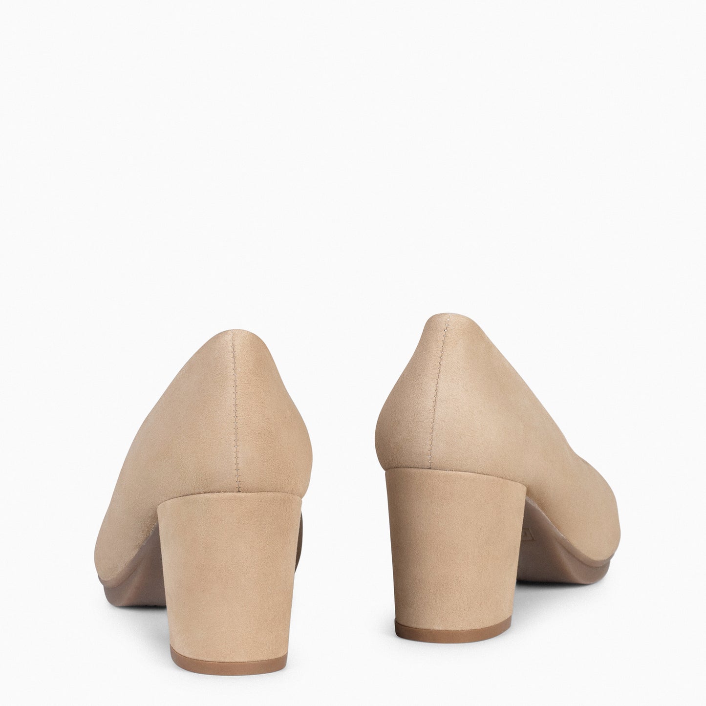 URBAN S - Zapato de tacón medio ante CAMEL