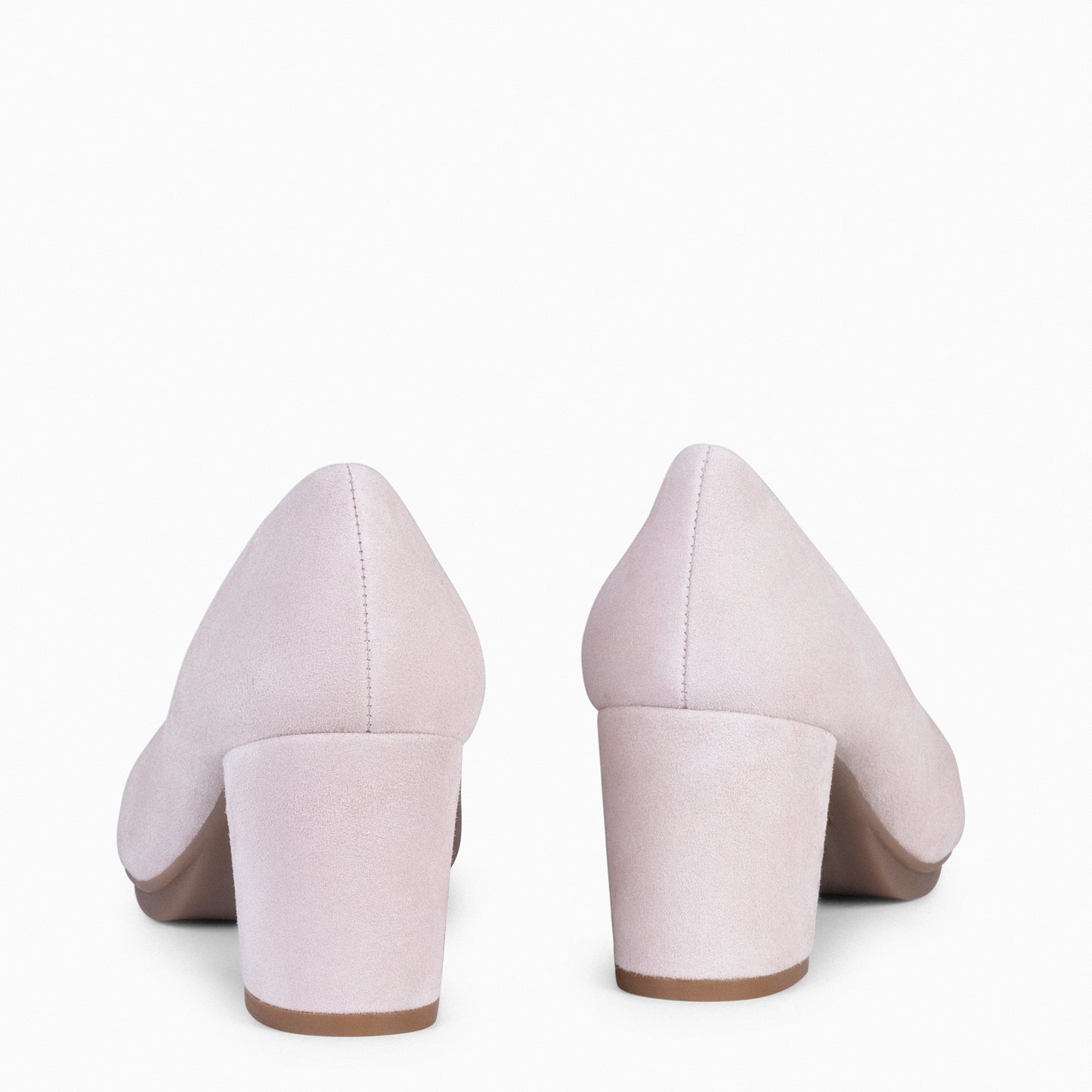 URBAN S - Chaussures à talons mi-hauts en daim NUDE