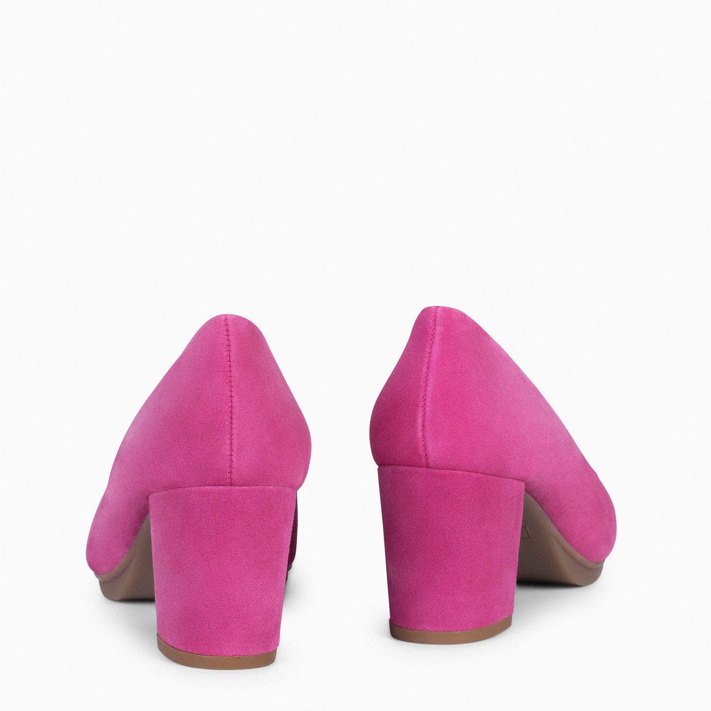 URBAN S - Zapatos de tacón medio de ante  FUCSIA