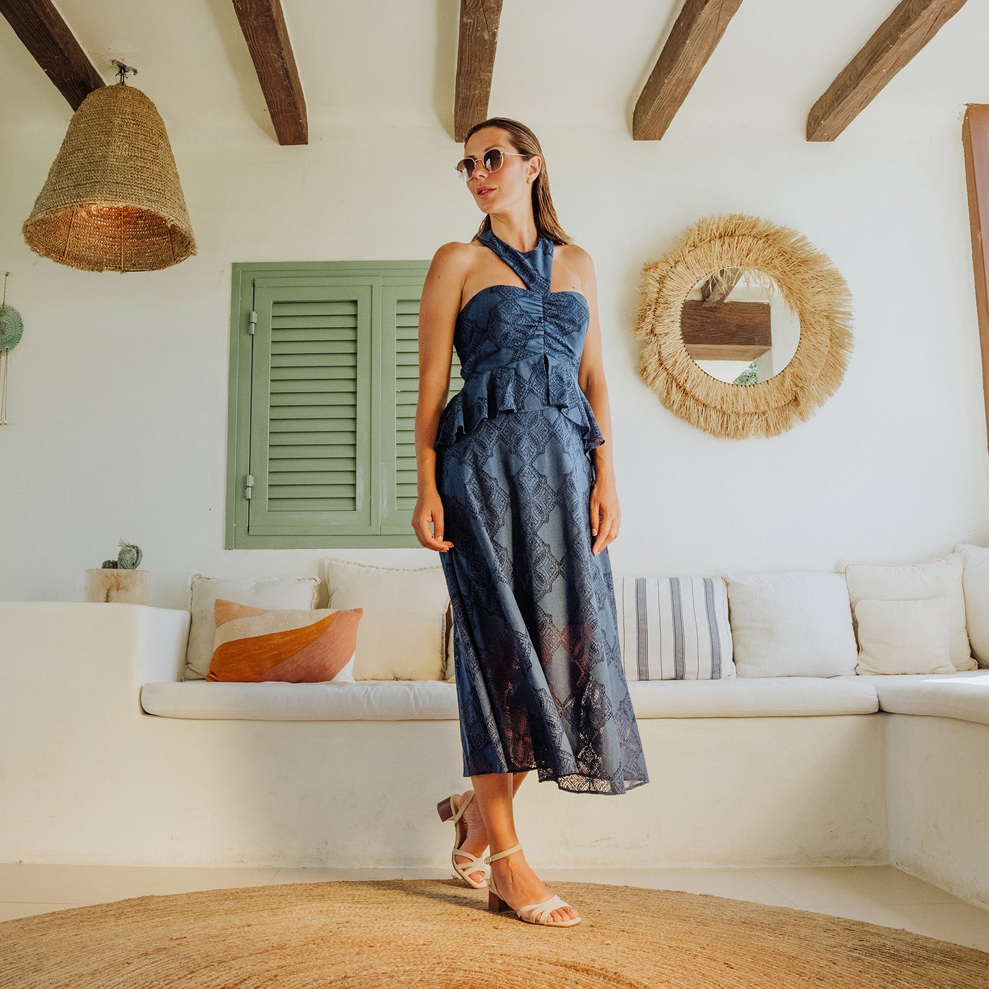LINDA - Sandalia de tacón BEIGE