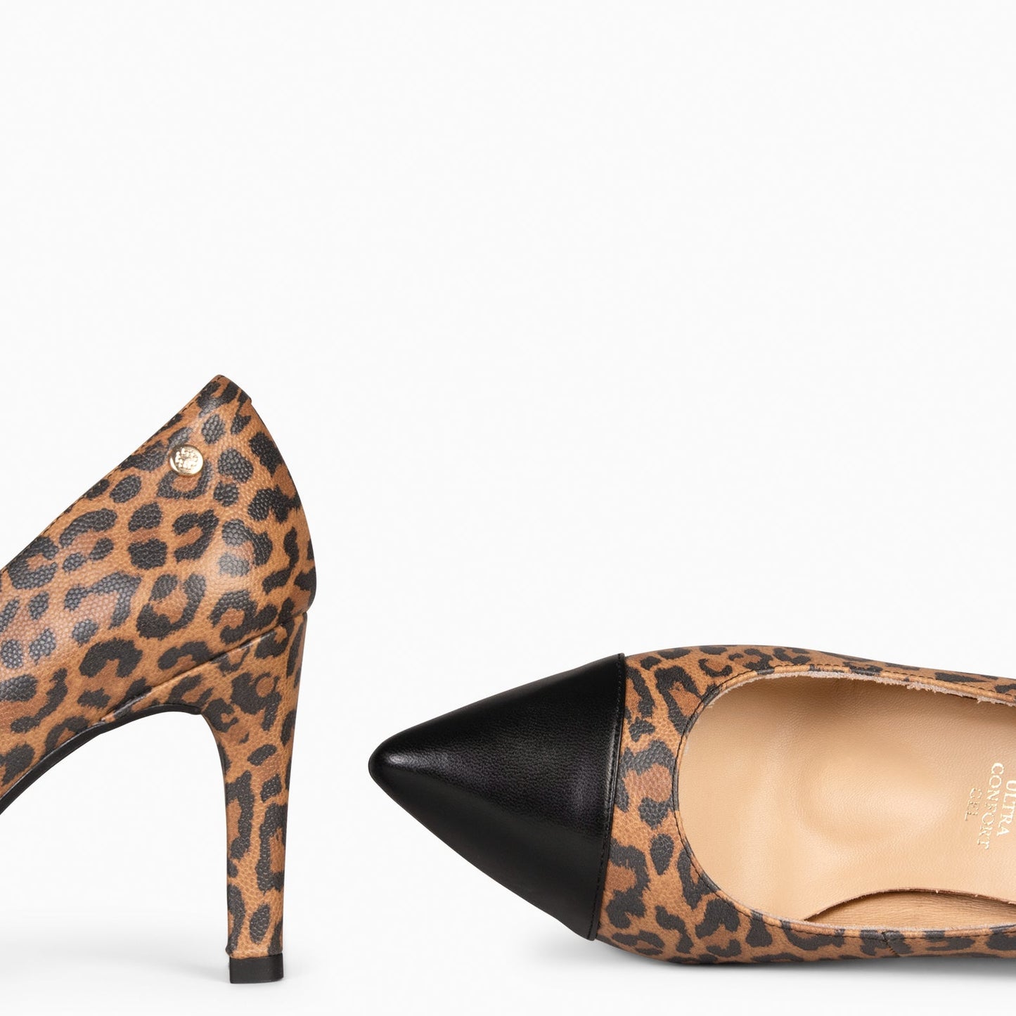 LILLY – Zapato de tacón alto y puntera LEOPARDO