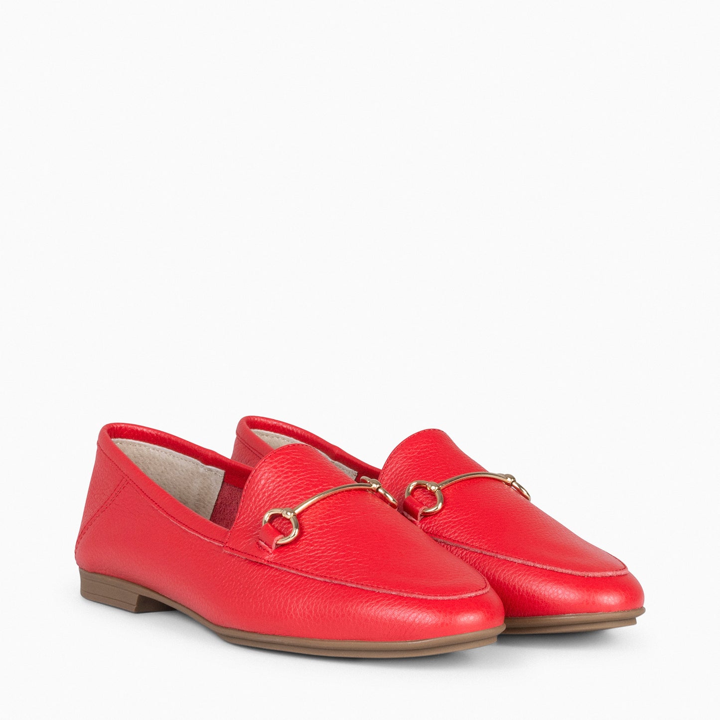 STYLE – Mocasines planos con adorno metalizado ROSSO