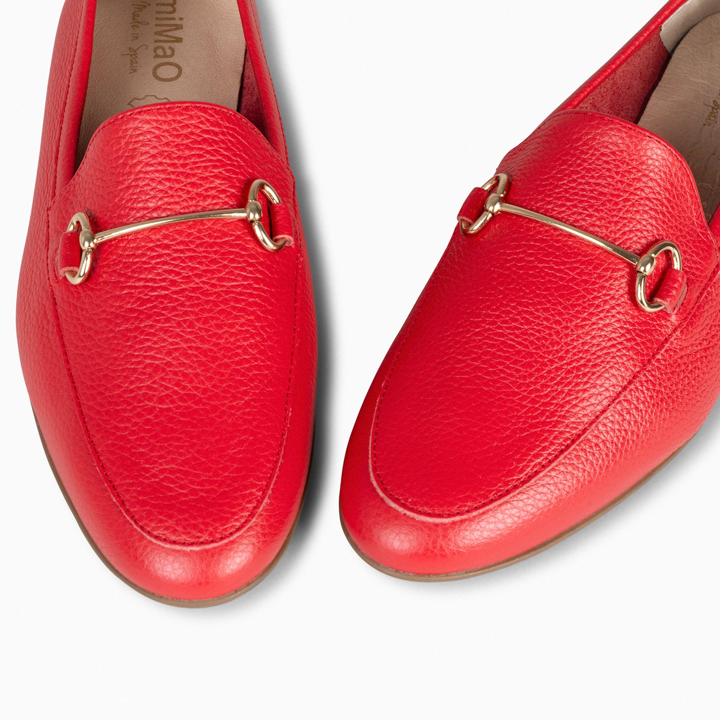 STYLE – Mocasines planos con adorno metalizado ROSSO