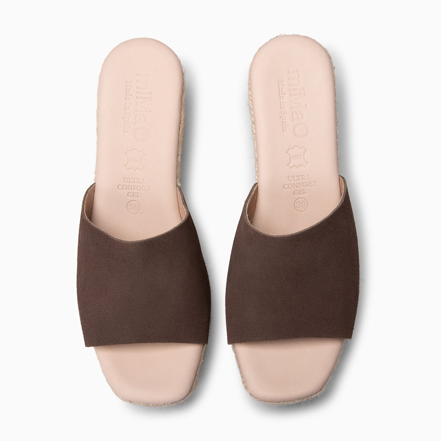 MAIRA - Cuñas con plataforma de esparto MARRON