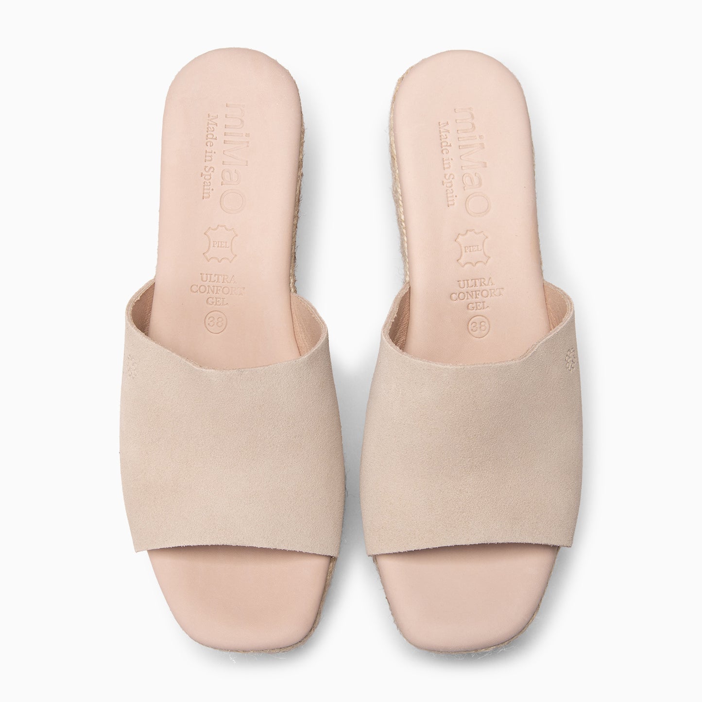 MAIRA - Cuñas con plataforma de esparto BEIGE