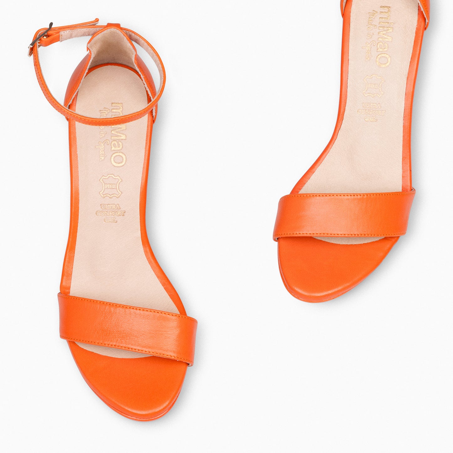 FIESTA - Sandalias de tacón alto y plataforma  NARANJA