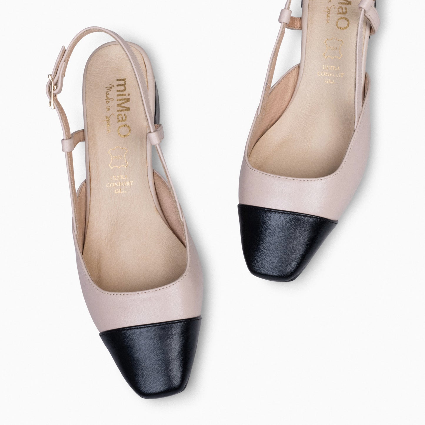 AUDREY - Zapatos destalonados con puntera NUDE