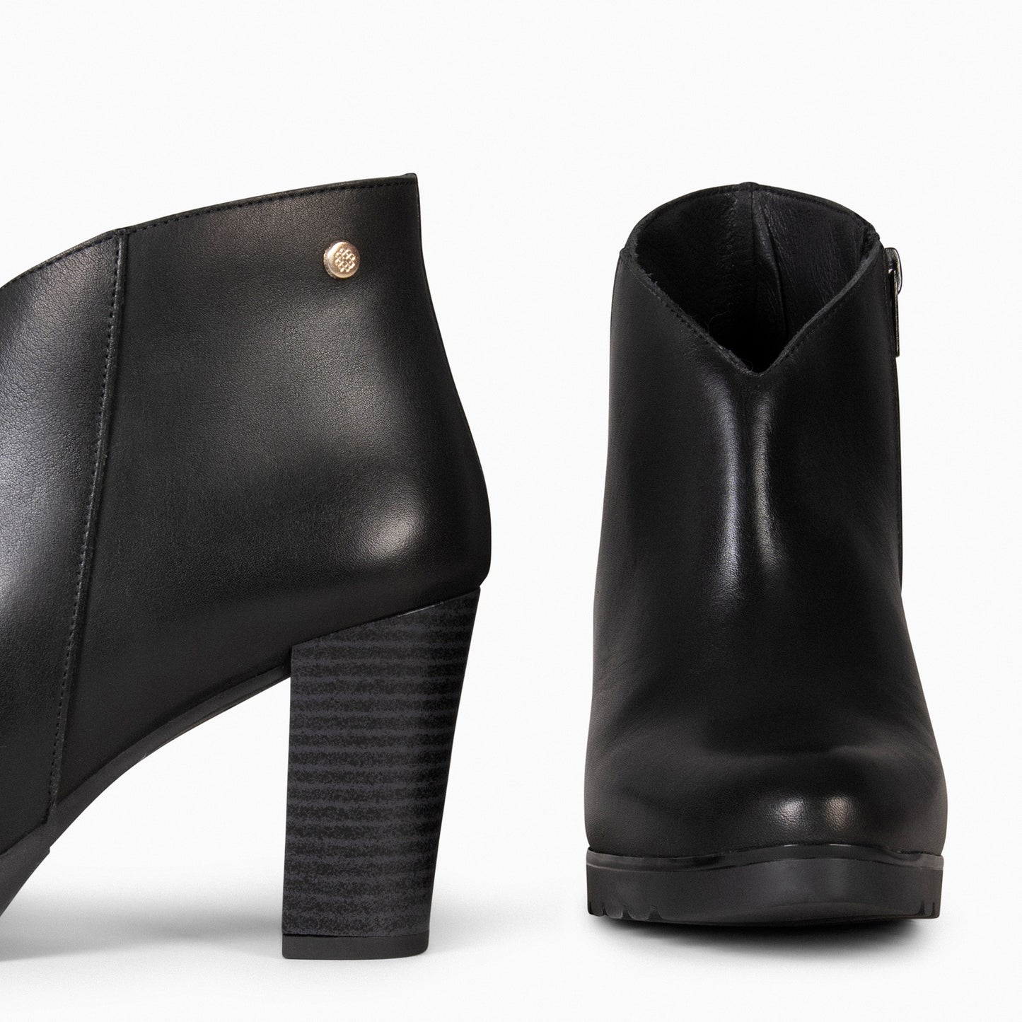 CLASSIC - Bottines pour femme à talon NOIR