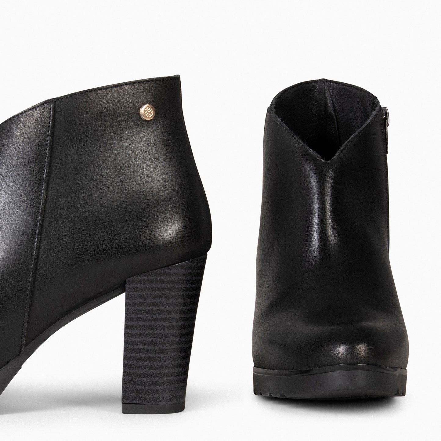 CLASSIC - Botines de mujer con tacón NEGRO