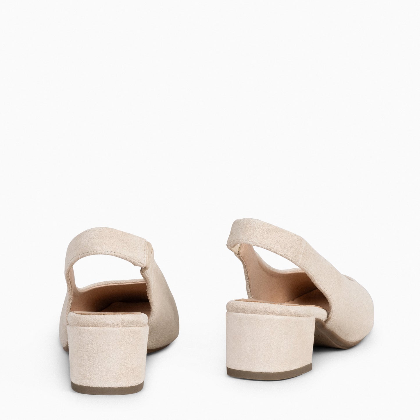 URBAN LADY – Zapatos de Tacón Destalonados BEIGE