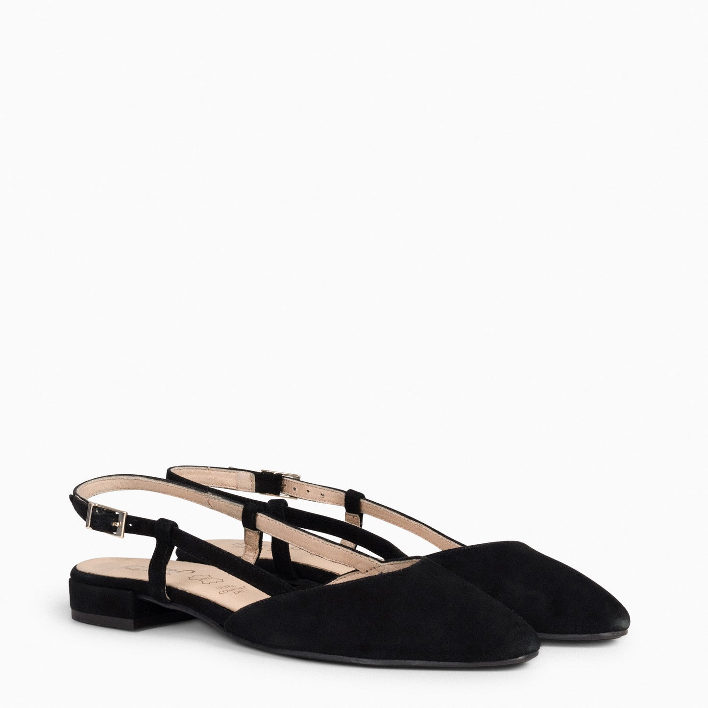 BRUNCH – Zapatos Planos Destalonados NEGRO