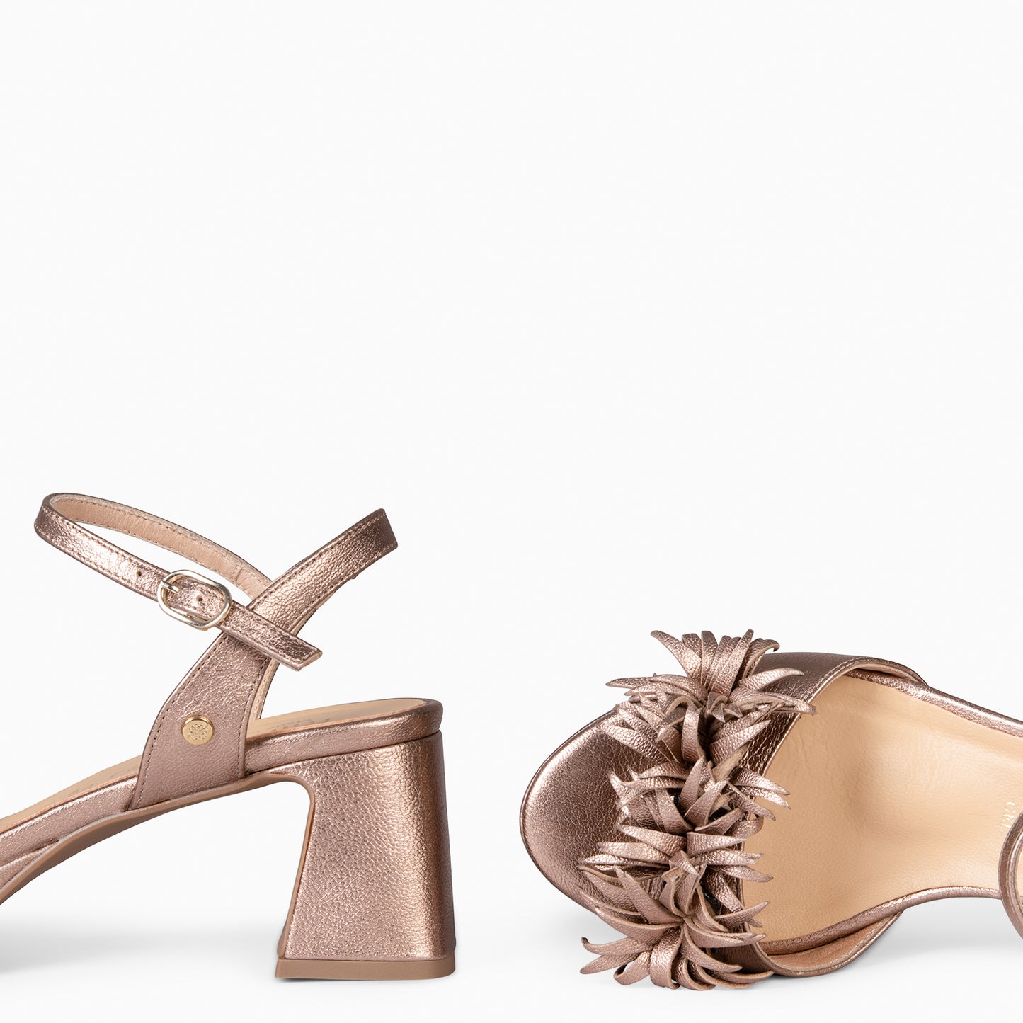 POMPÓN - Sandalias de tacón de vestir ROSE