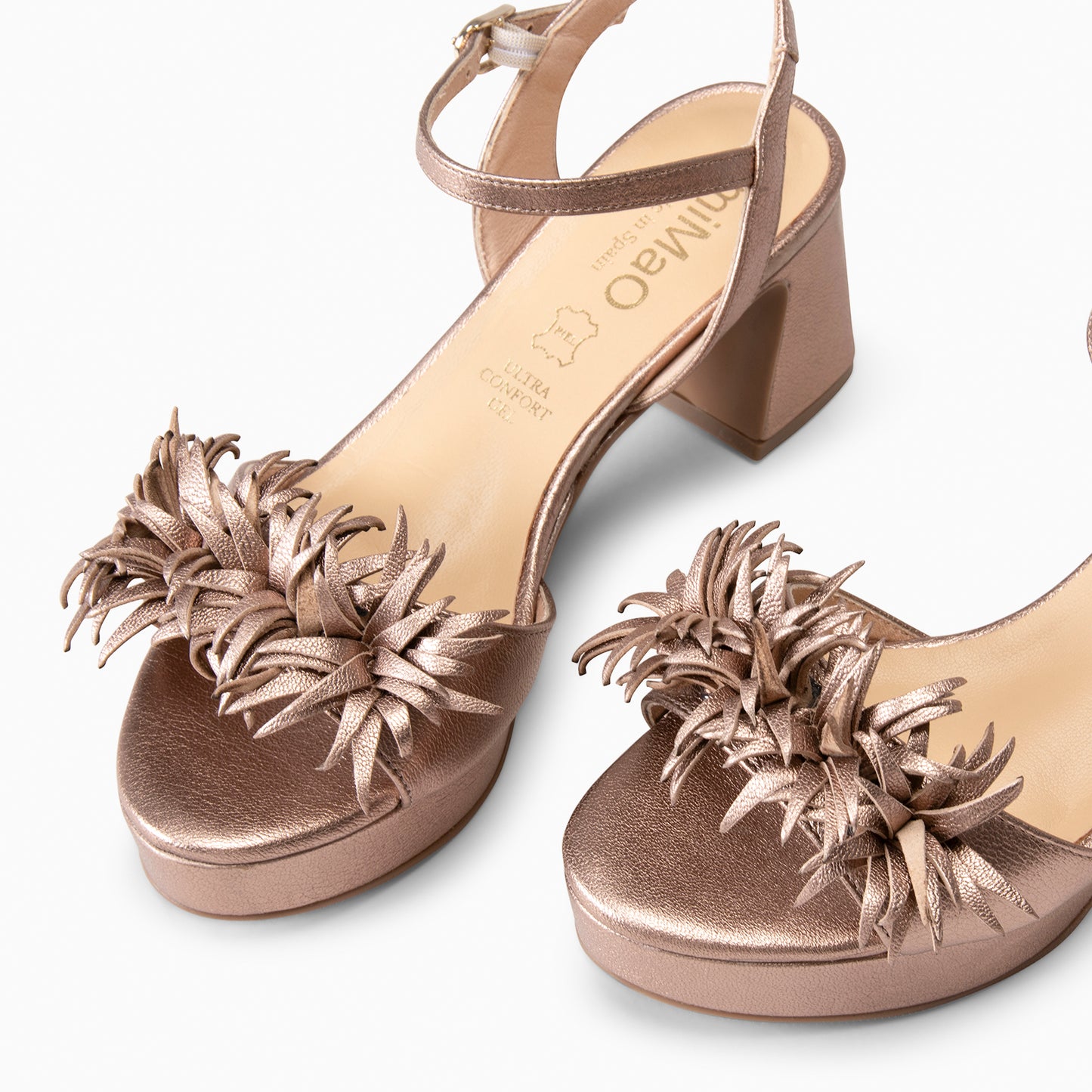 POMPÓN - Sandalias de tacón de vestir ROSE