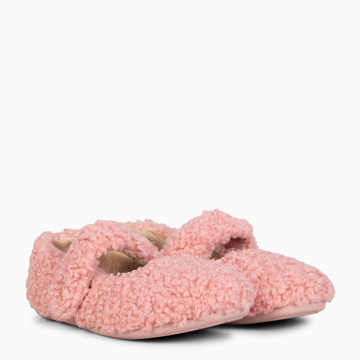 COZY DREAMS - Zapatillas de estar por casa con velcro ROSA