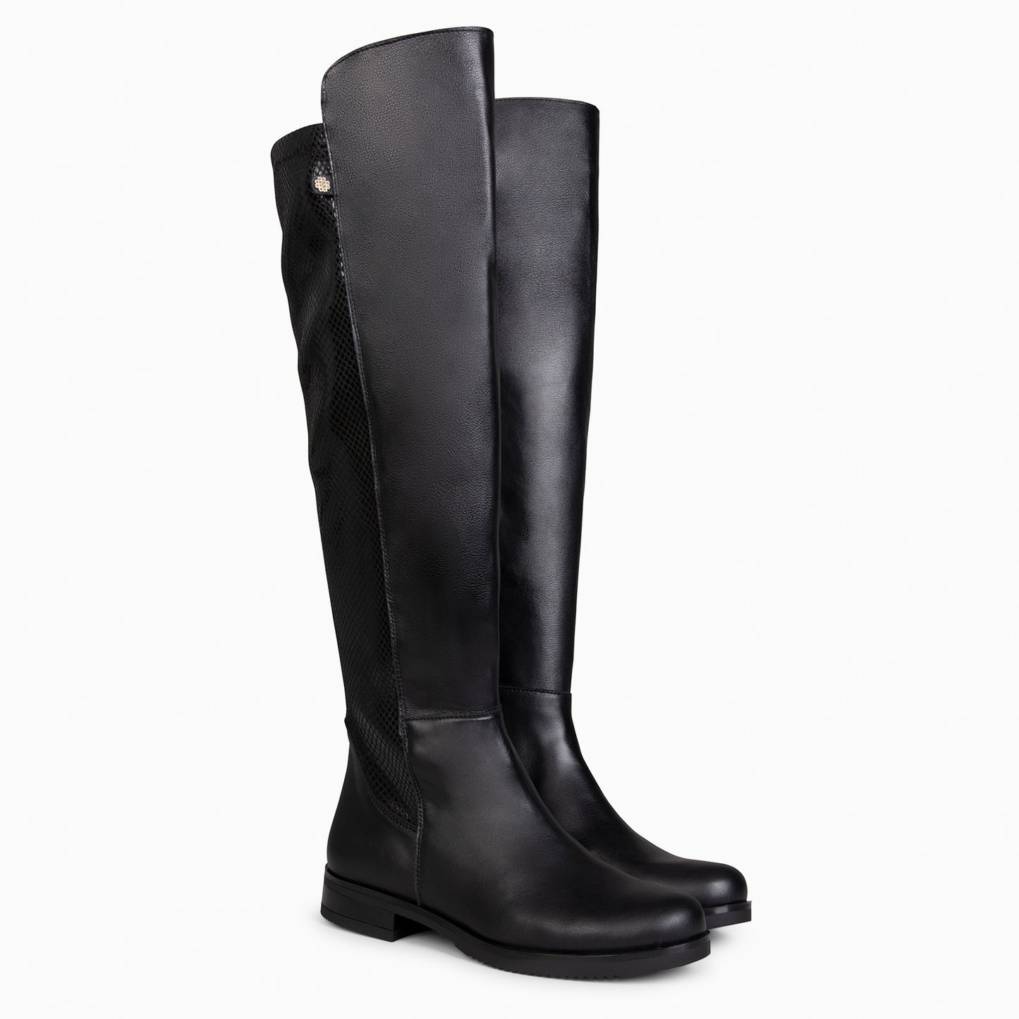 LIA - Bota alta de piel SERPIENTE