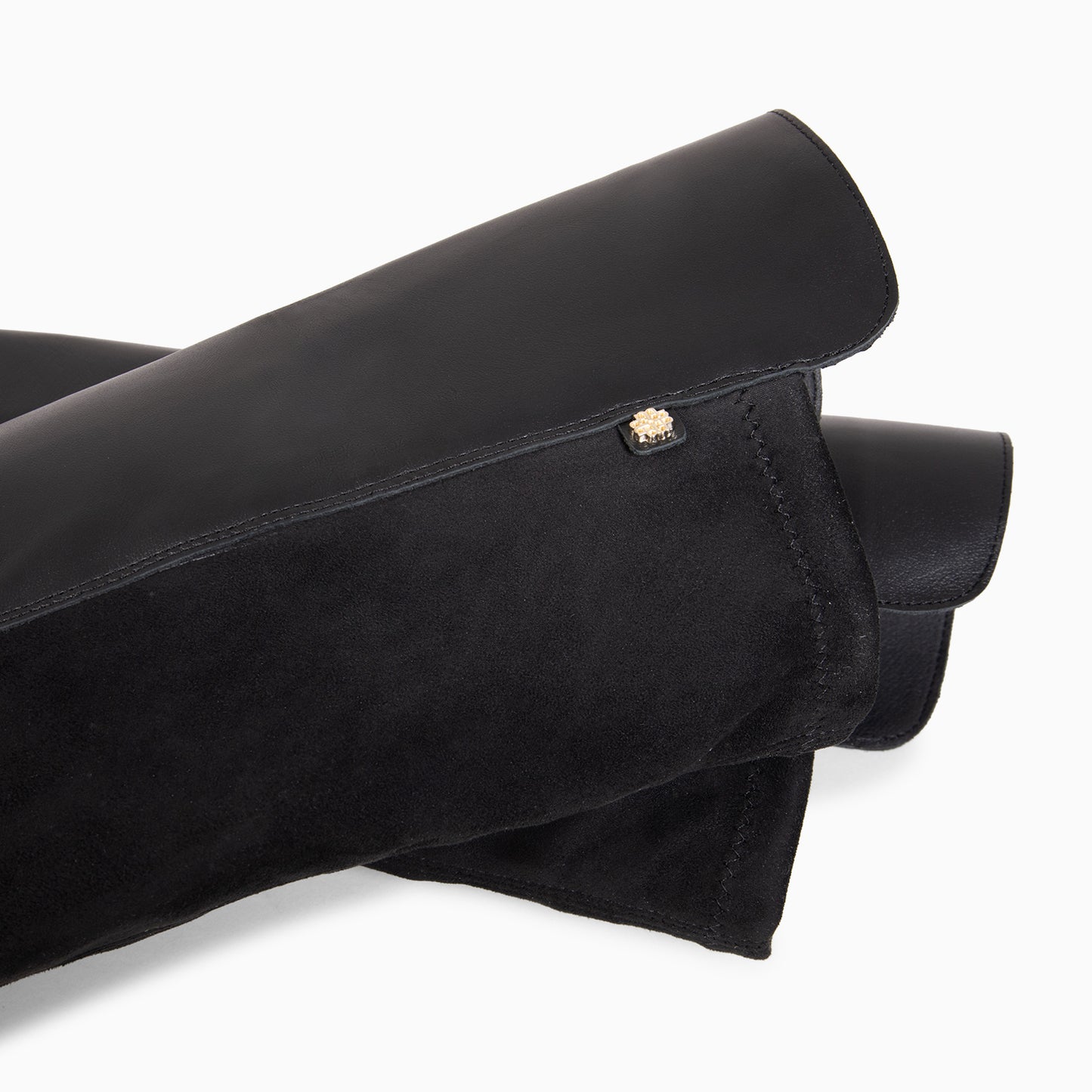 LIA - Bota alta de piel NEGRO