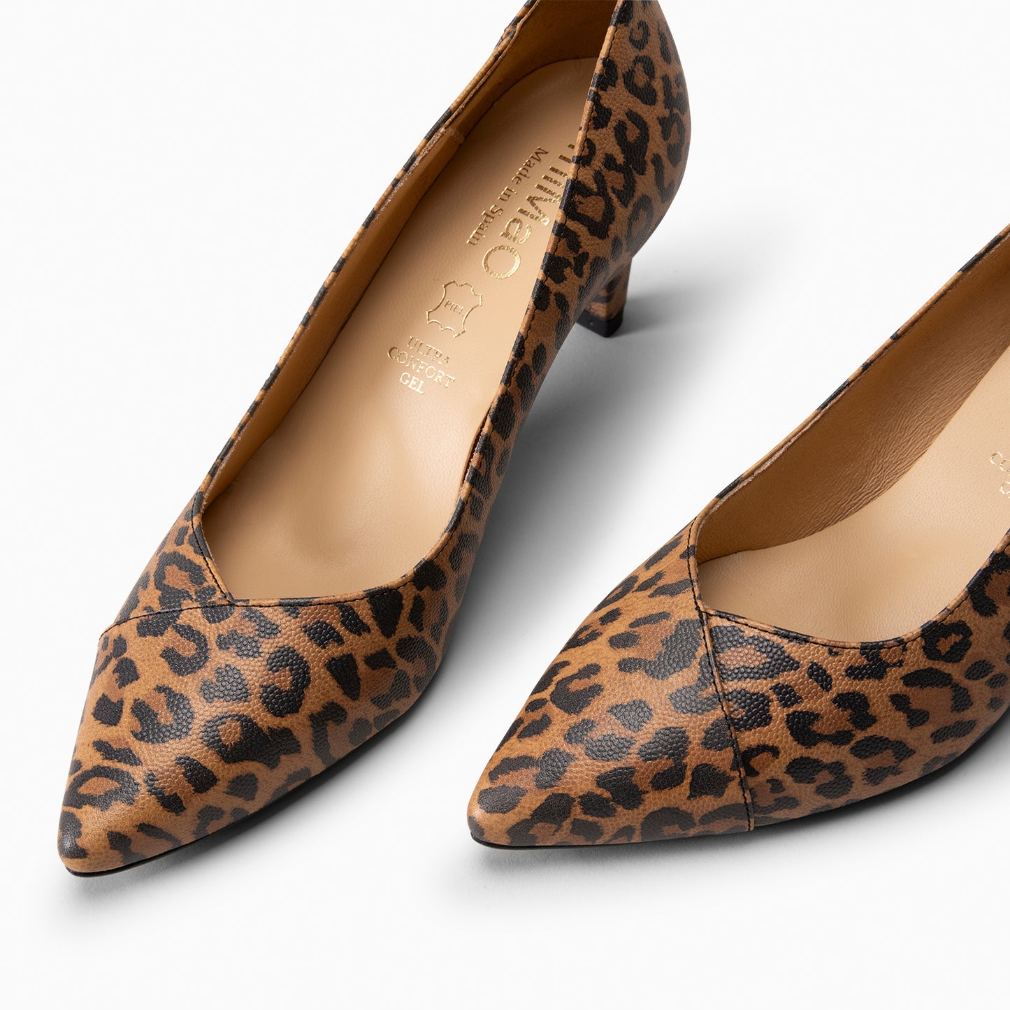 GLAM S - Zapatos de salón de tacón bajo LEOPARDO