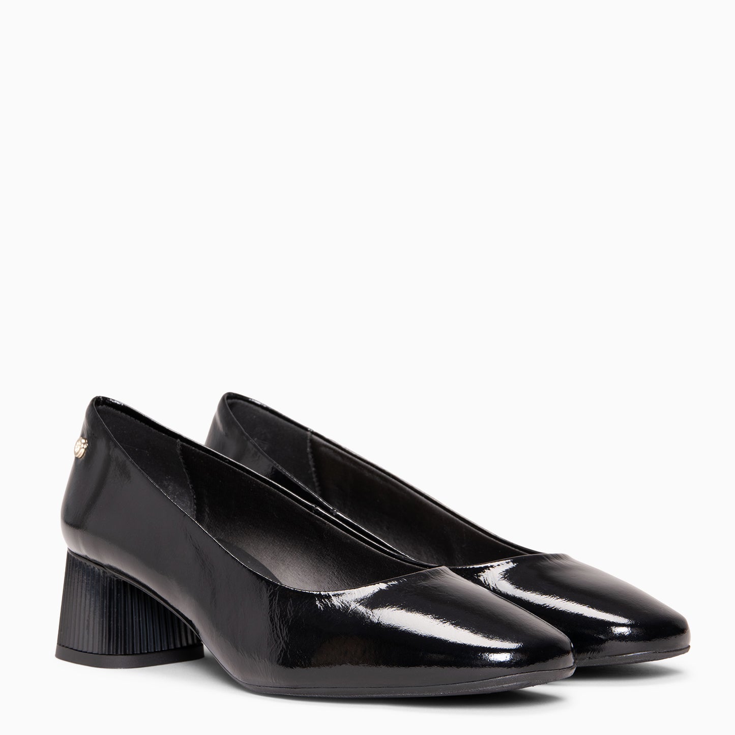 SUSY - Zapato de tacón medio texturizado NEGRO