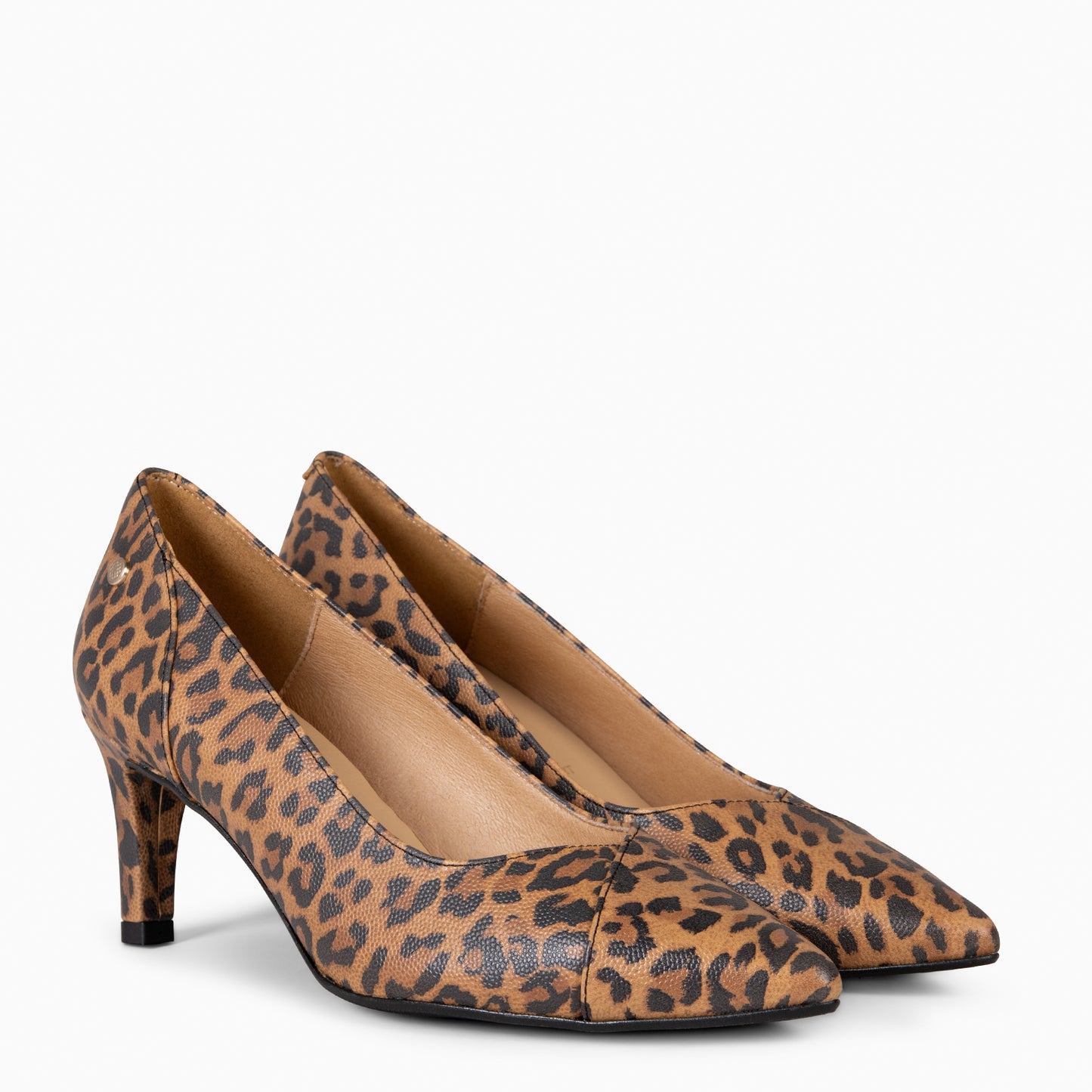 GLAM S - Zapatos de salón de tacón bajo LEOPARDO