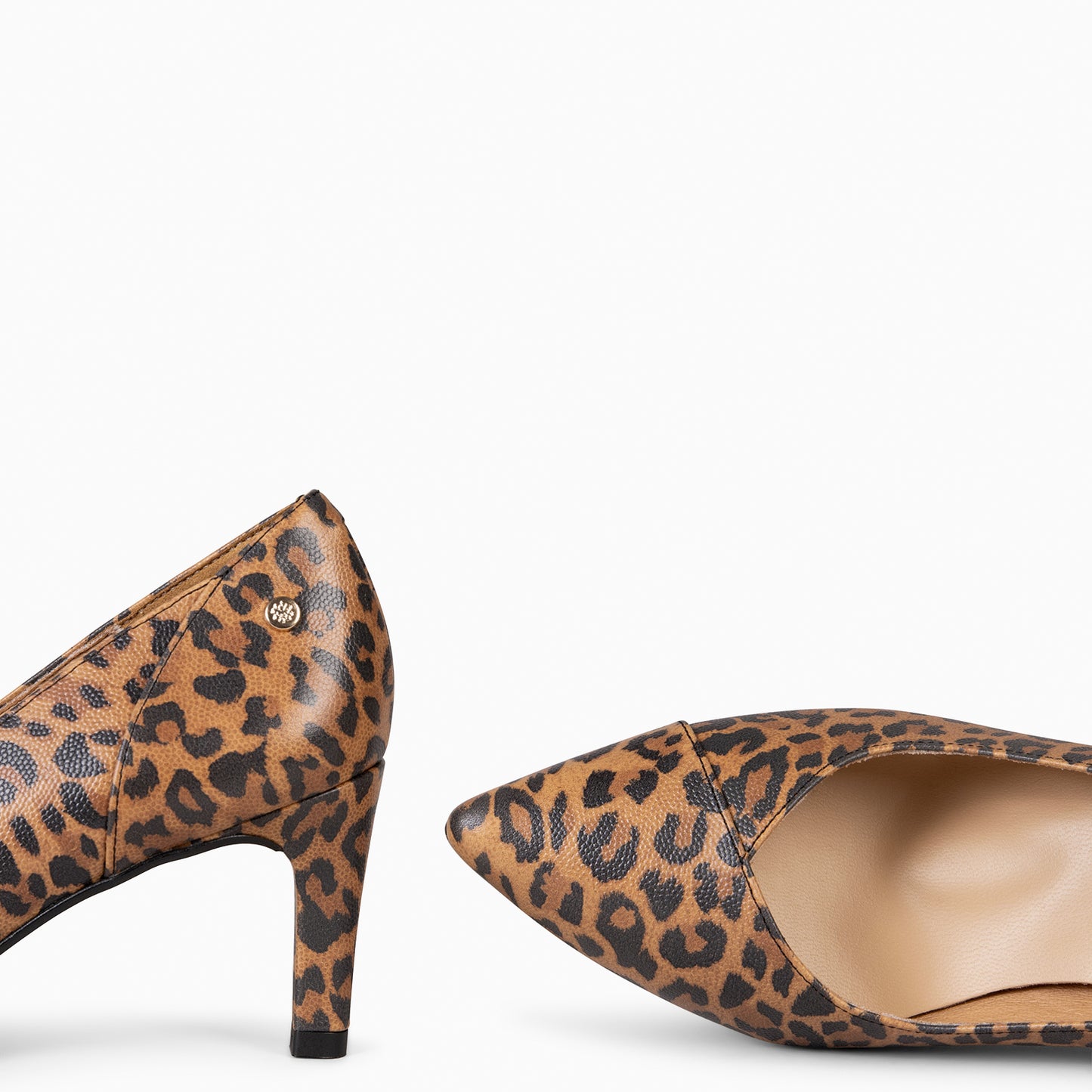 GLAM S - Zapatos de salón de tacón bajo LEOPARDO