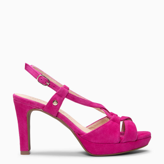 JUDITH - Sandalias de fiesta con tacón FUCSIA