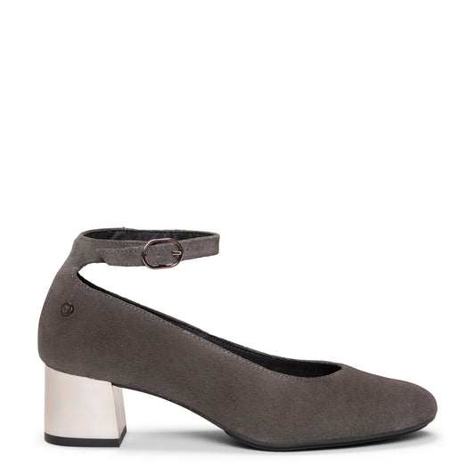 URBAN REDONDO CON PULSERA – Zapato de tacón medio GRIS