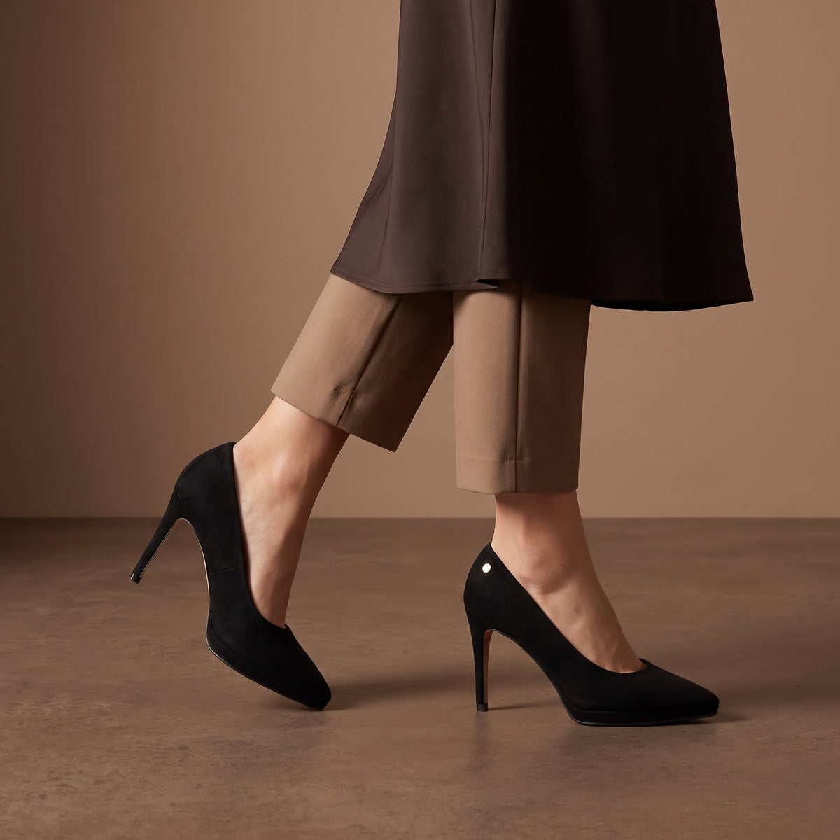 LAUREN – Zapato de tacón alto en piel NEGRO