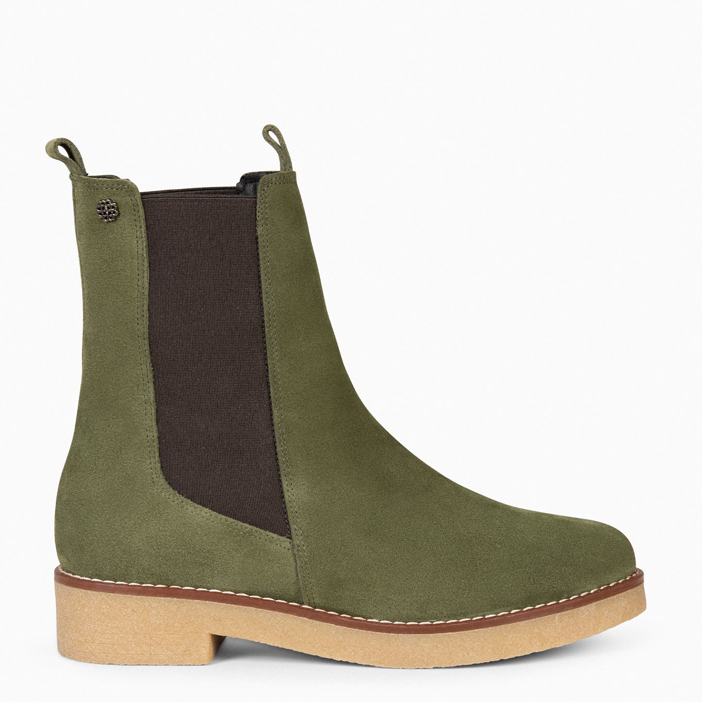 PORTLAND – Bottines Chelsea en cuir KHAQUI