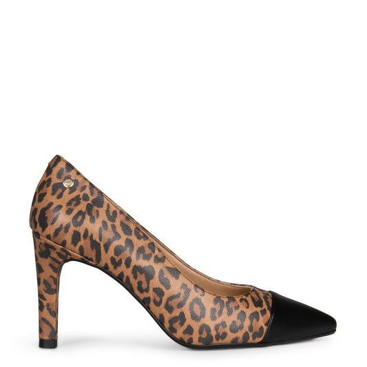 LILLY – Zapato de tacón alto y puntera LEOPARDO