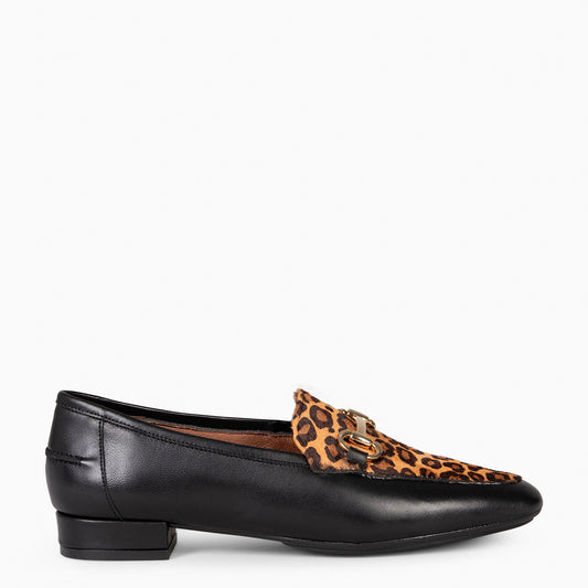 STYLE SAUVAGE - Mocassim LEOPARD de salto baixo