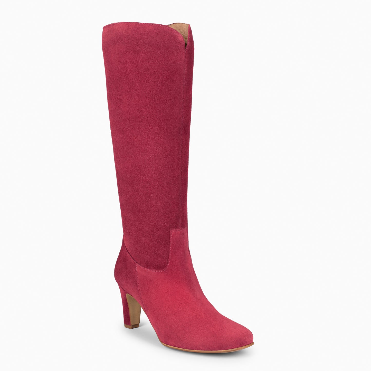 FRELARD – Bottines hautes à bout rond CHERRY