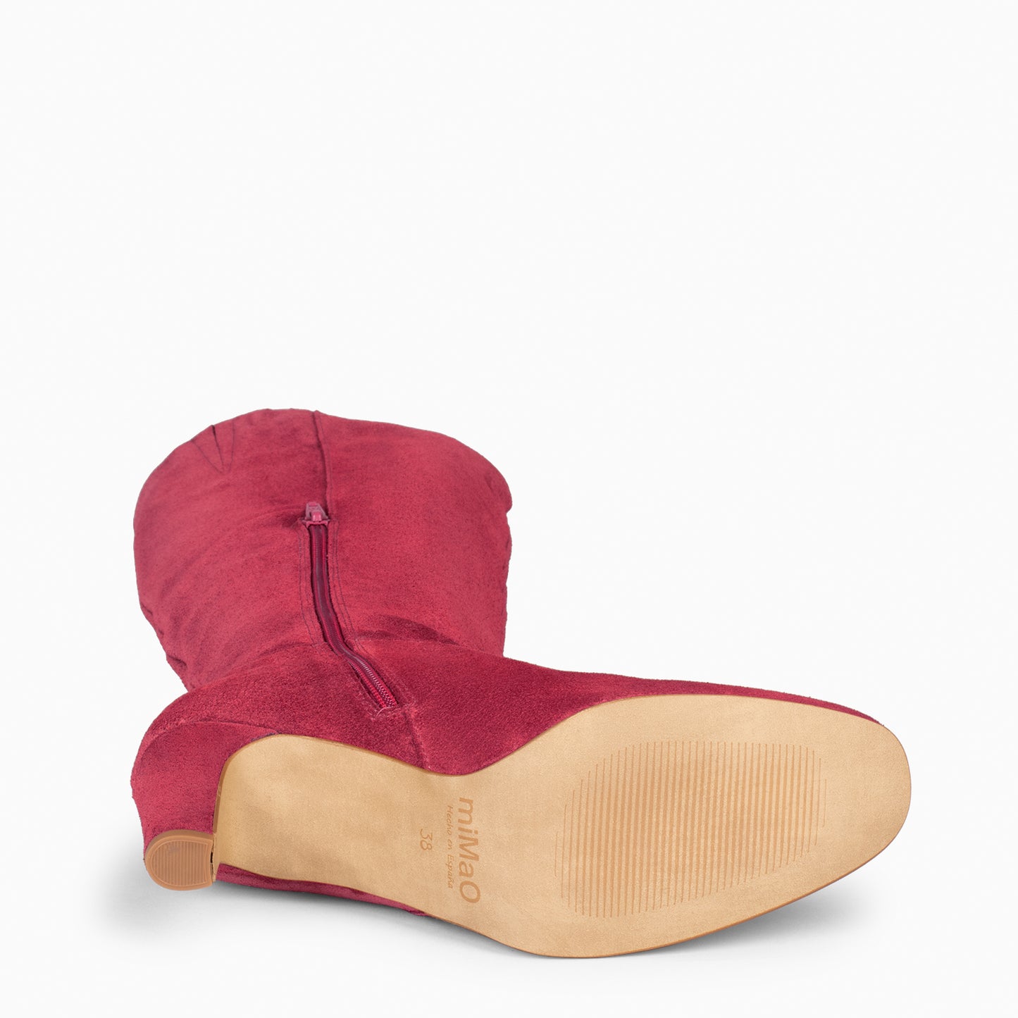 FRELARD – Bottines hautes à bout rond CHERRY