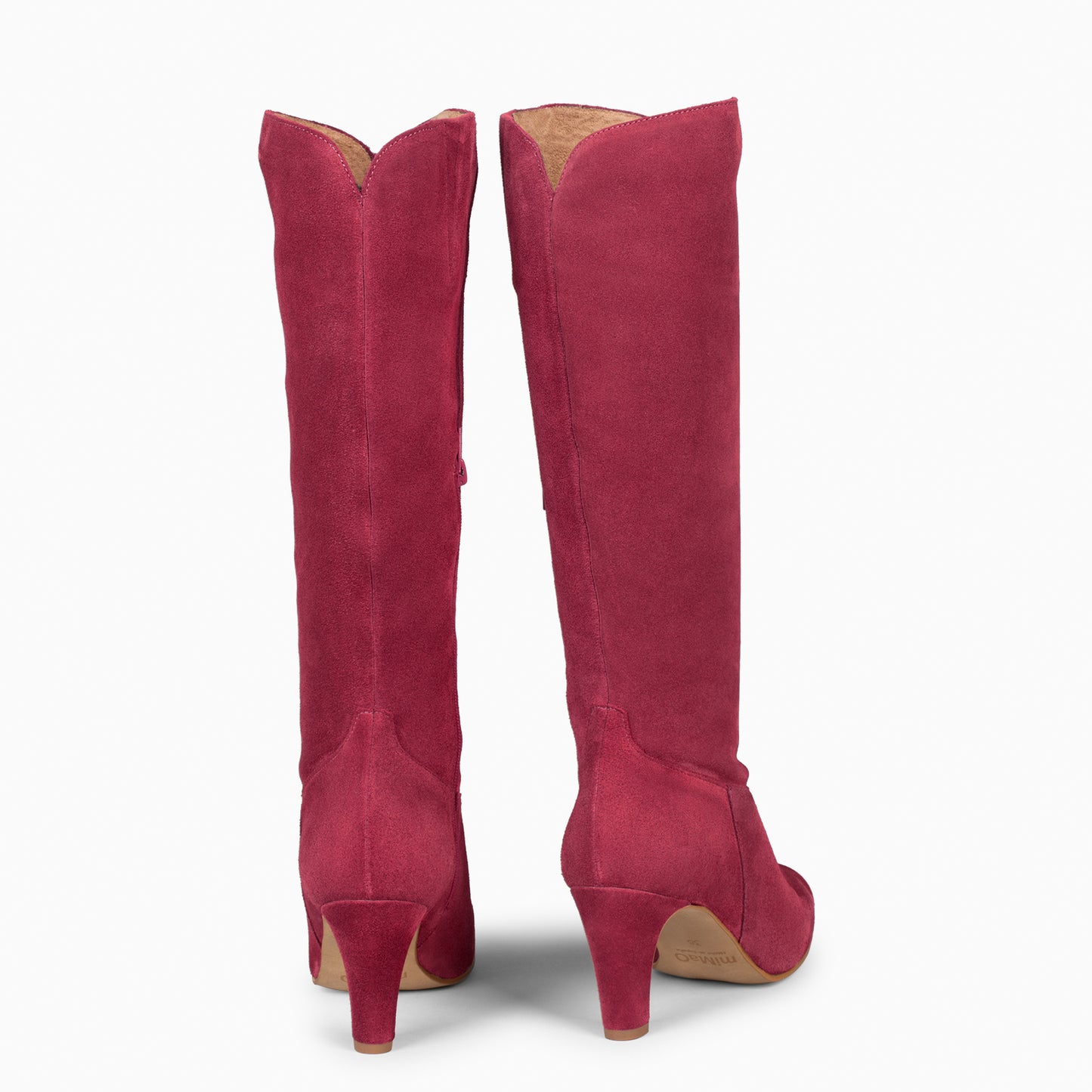 FRELARD – Bottines hautes à bout rond CHERRY