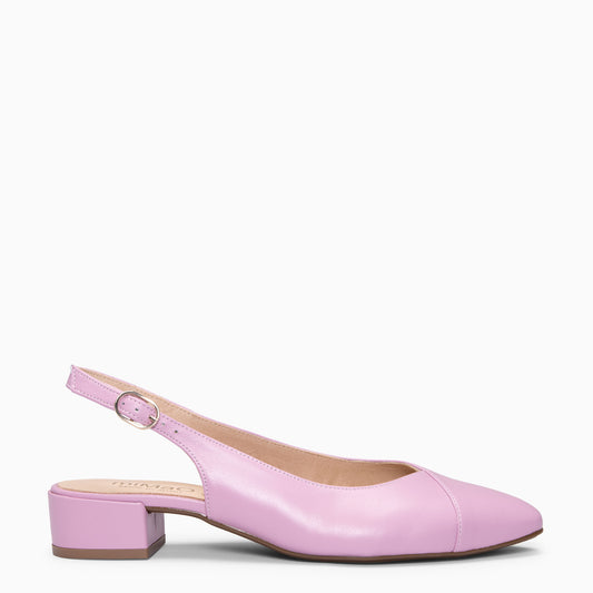 MARTINA - Zapatos Destalonados con puntera cruzada MALVA