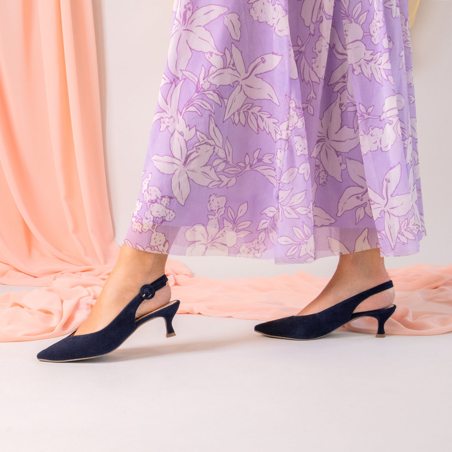 CARMEN – Zapatos de Tacón acampanado MARINO