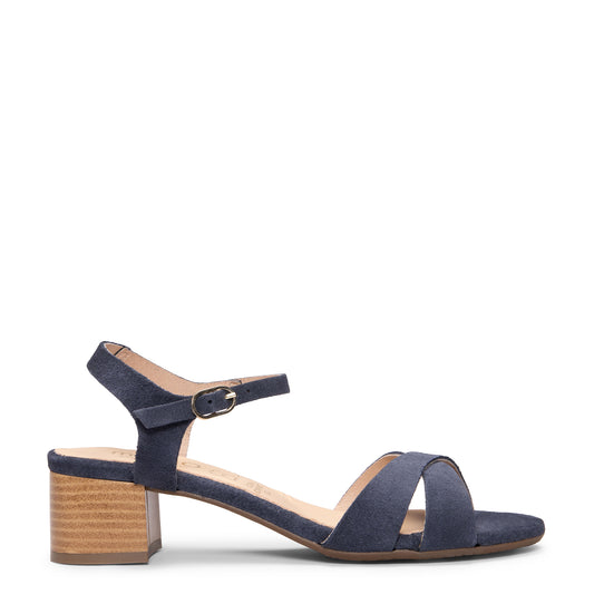 ORIANA - Sandalias de tacón de ante MARINO