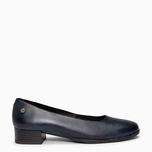 URBAN WIN – Zapato urban de punta cuadrada MARINO