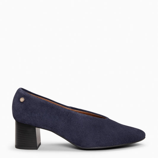 URBAN STYLE - Zapatos de tacón ancho MARINO