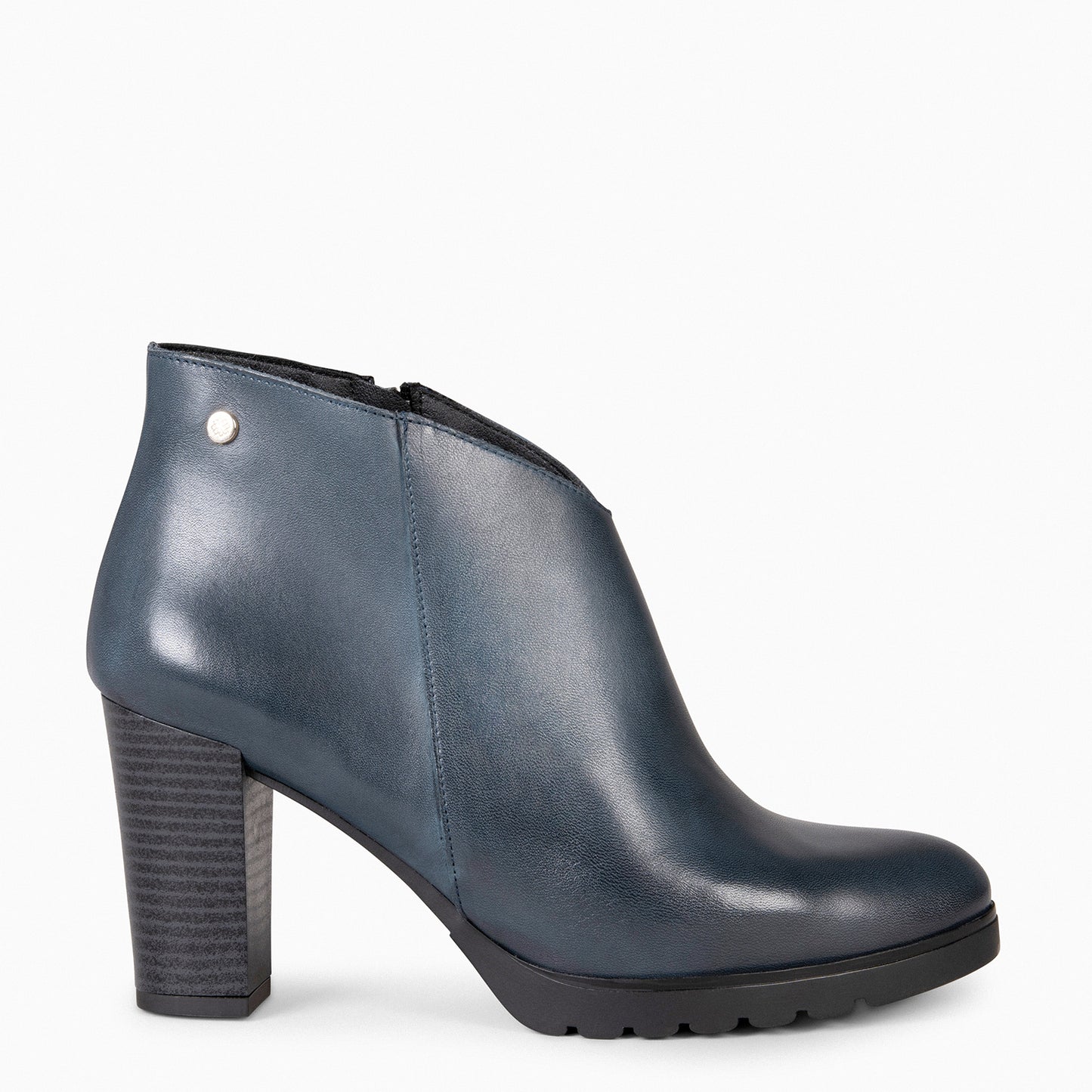 CLASSIC - Botins femininos com salto MARINO