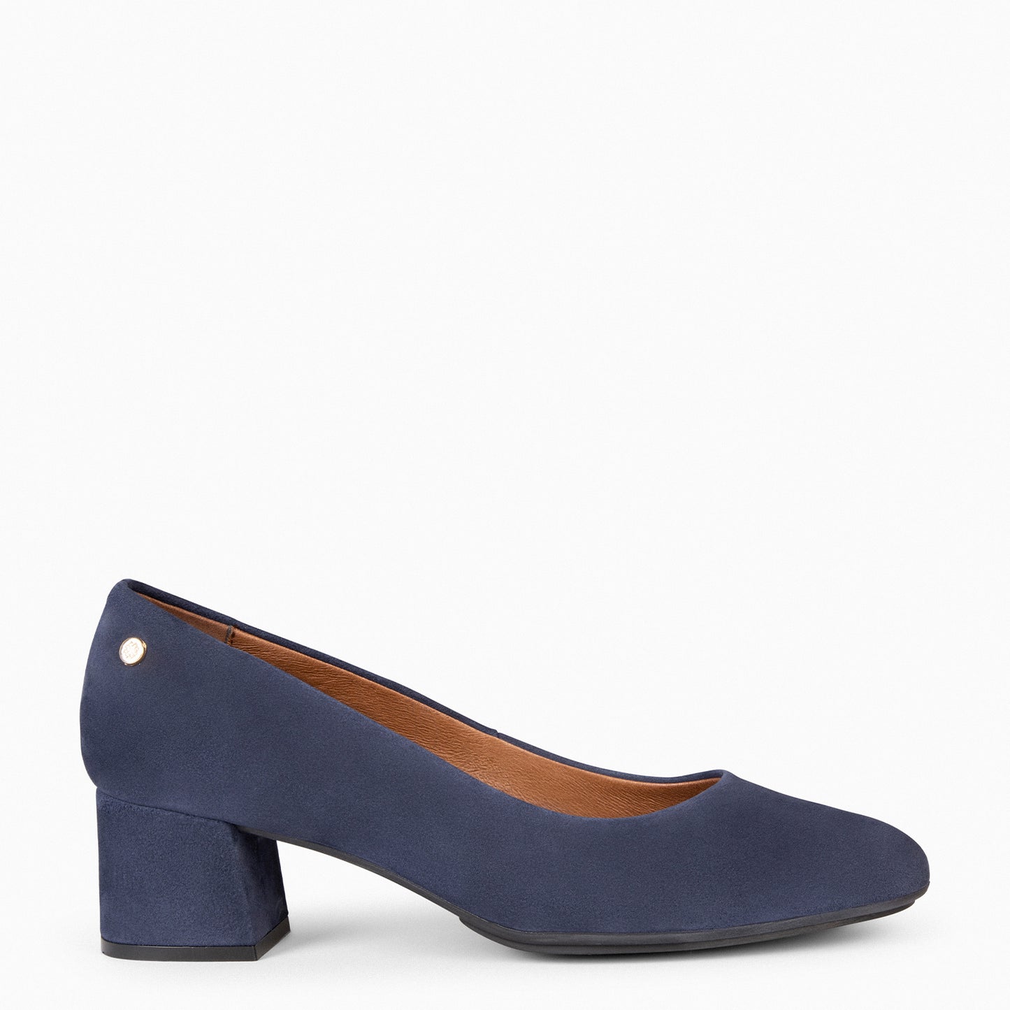 URBAN REDONDO - Zapatos de tacón de ante MARINO