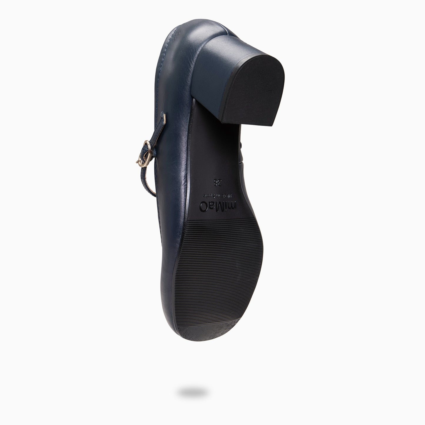 ROSALIA - mercedita de tacón ancho tipo barefoot MARINO