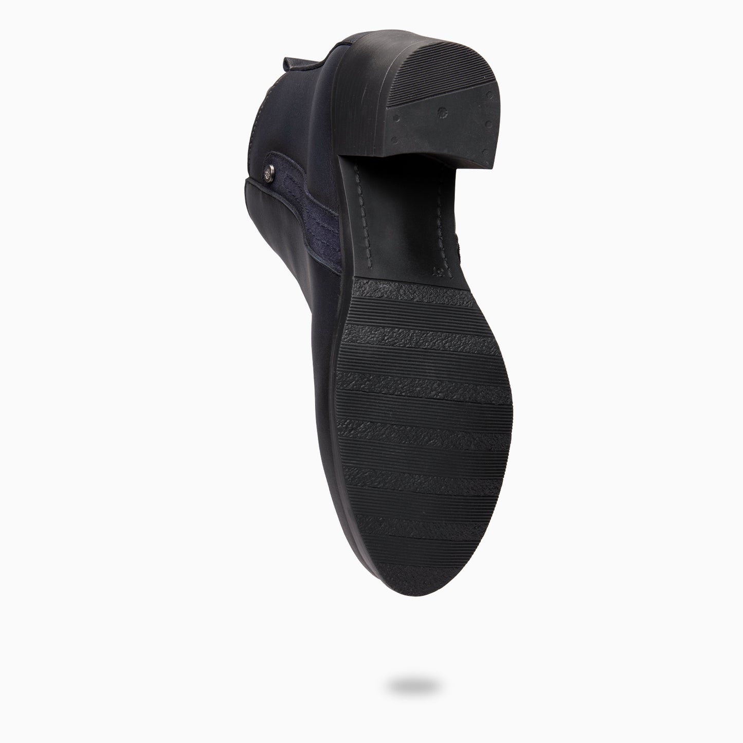 MONTSE  – Botin de tacón ancho de piel MARINO