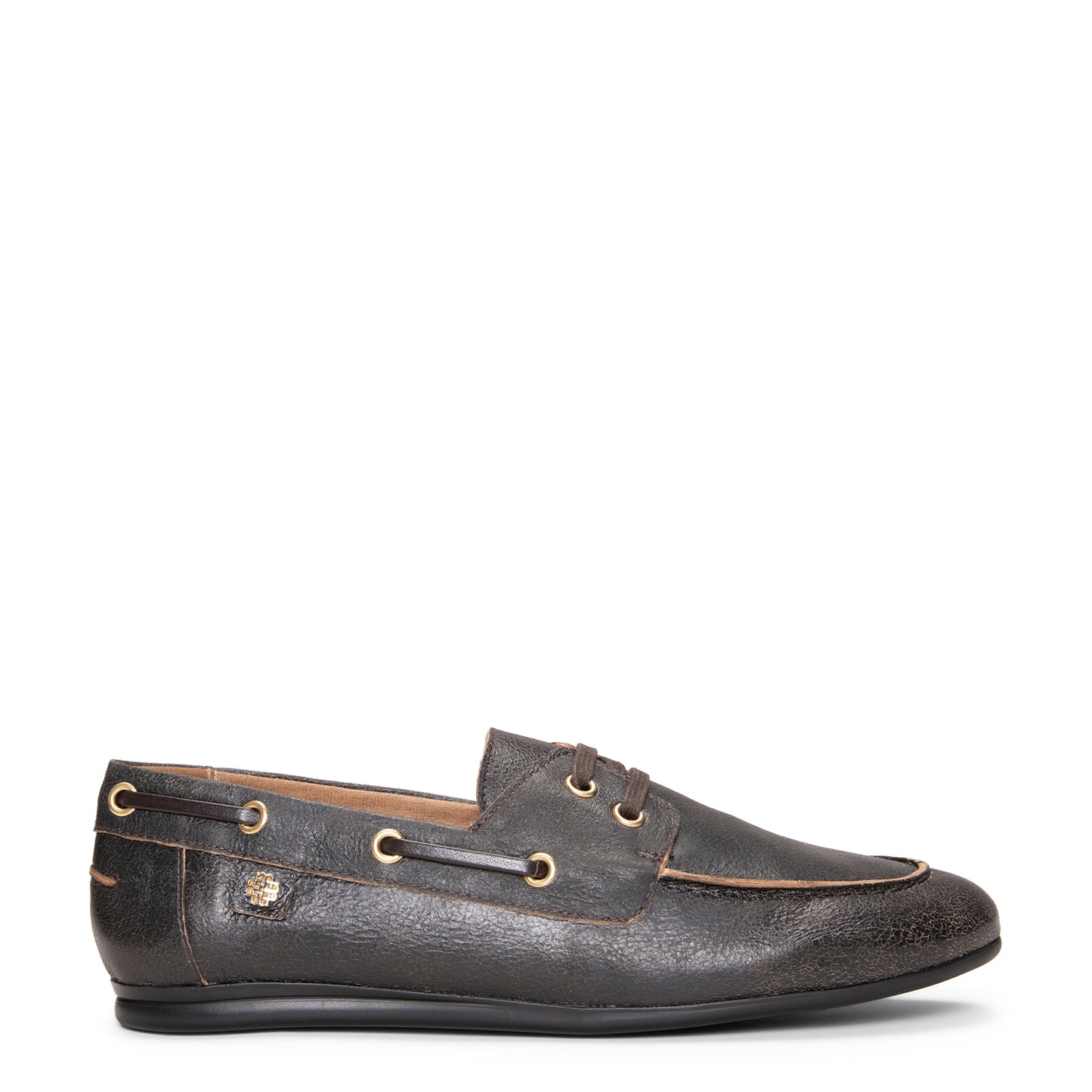 COLLINS - Náuticos de piel craquelada MARRON